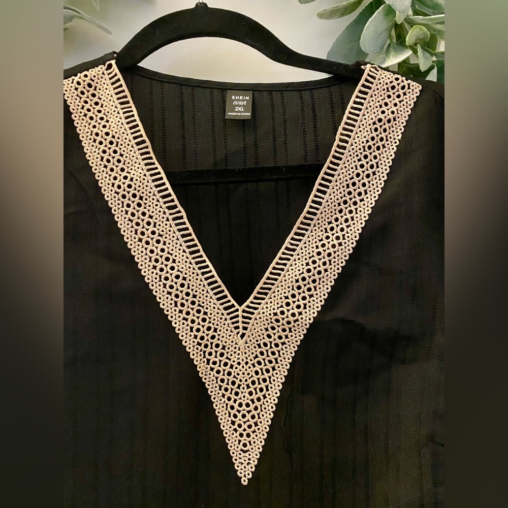 Plus Ruffle Trim Top - Picture 4 of 5